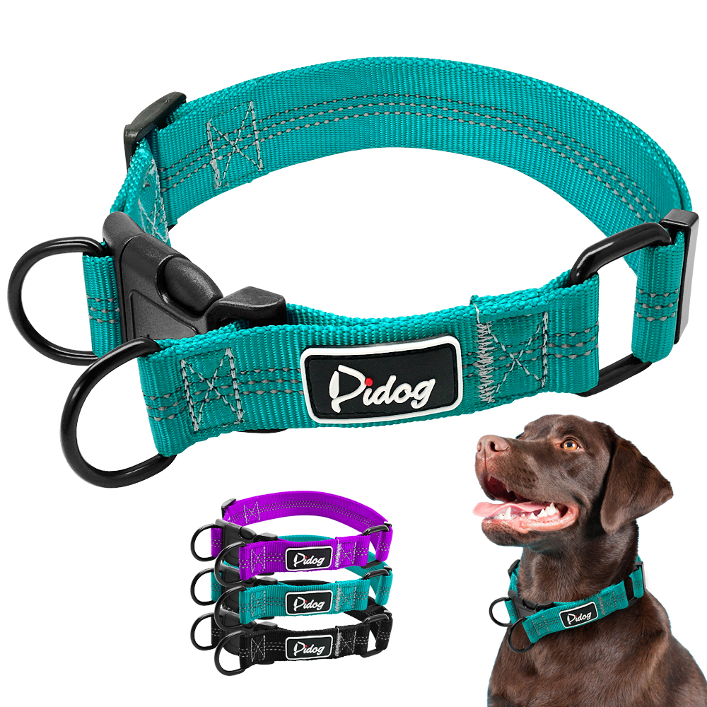Reflecterende Halsband Gesp Verstelbare Veiligheid Nylon Pet Puppy Halsbanden Voor Kleine Middelgrote Honden Pitbull Beagle Kraag Perro S M L