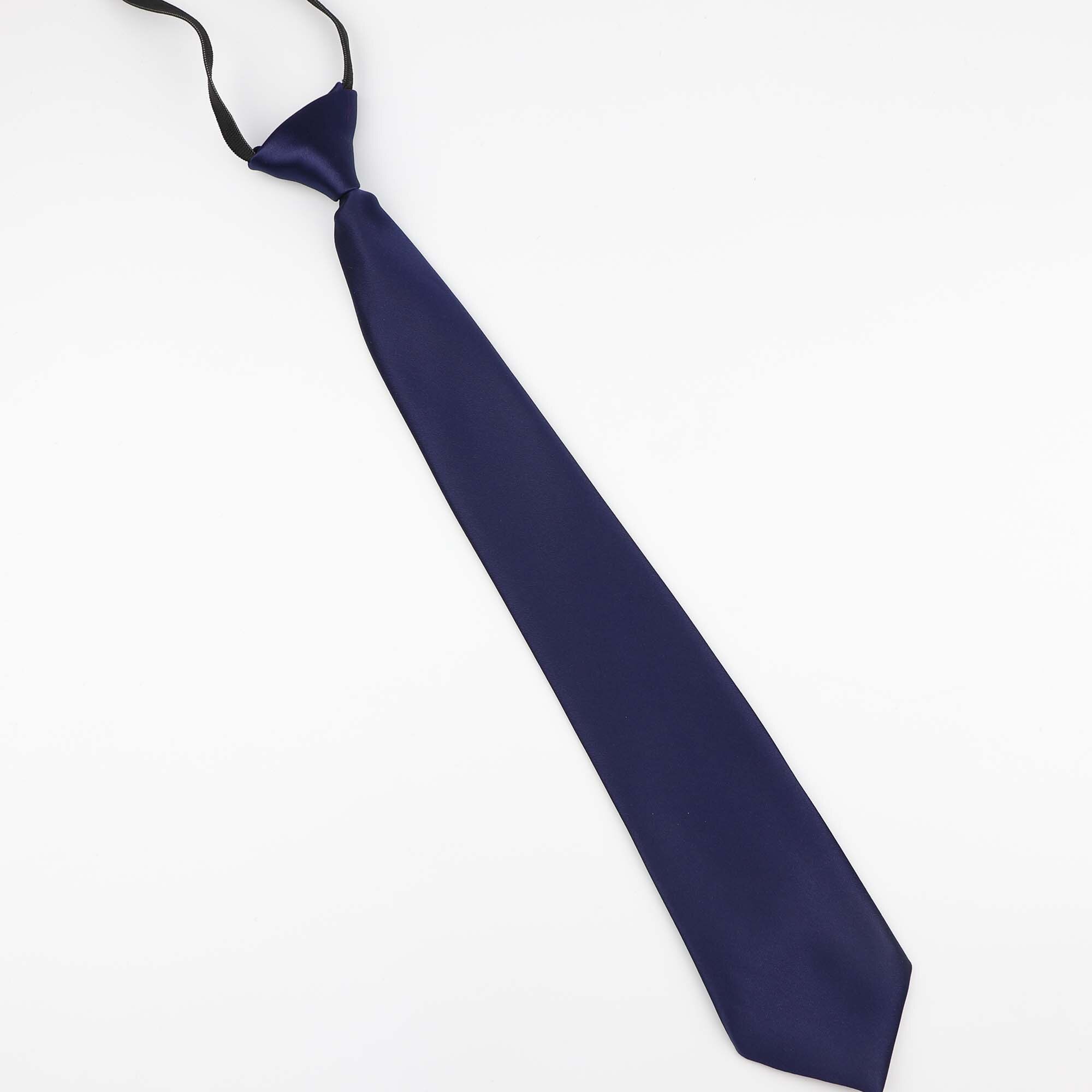 Cravate Slim pour hommes, couleur unie, paresseux, mince, ajustable, bande élastique, largeur 7cm, de styliste, formel, de fête