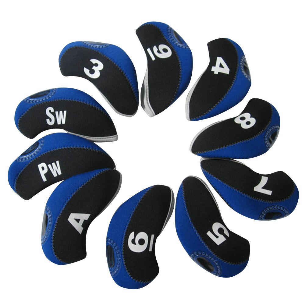 10 Stks/set Golf Clubs Iron Pole Hoofd Hoed Mouwen Duiken Materiaal Golf Staaf Hoofd Beschermhoes Golf Accessoires: Orange