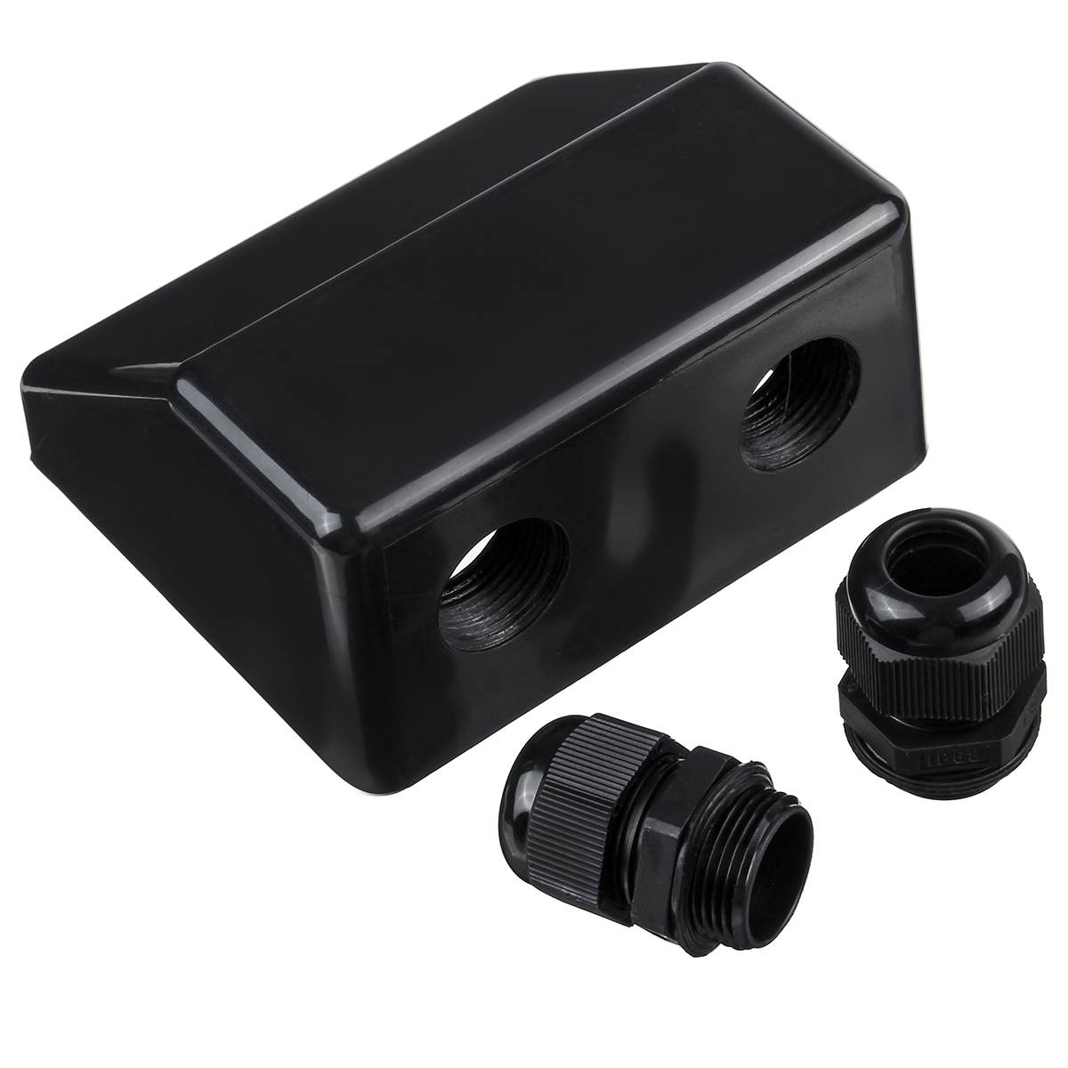 2-Hole Solar Panel Wire Cable Entry Gland Box Waterproof For RV Caravan Motorhome Boat