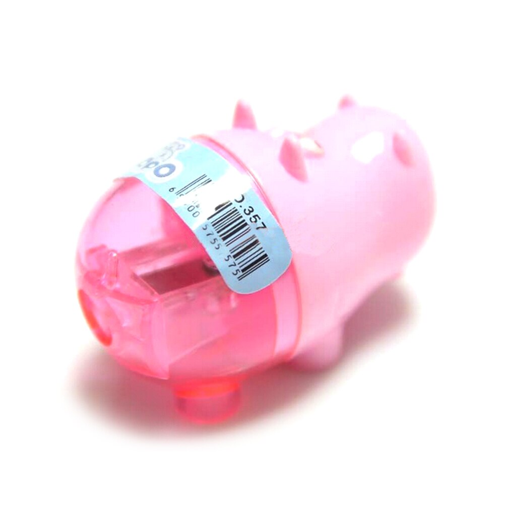 1 st mini söt gris djur tecknad vässare tecknad skolvässare slumpmässig färg