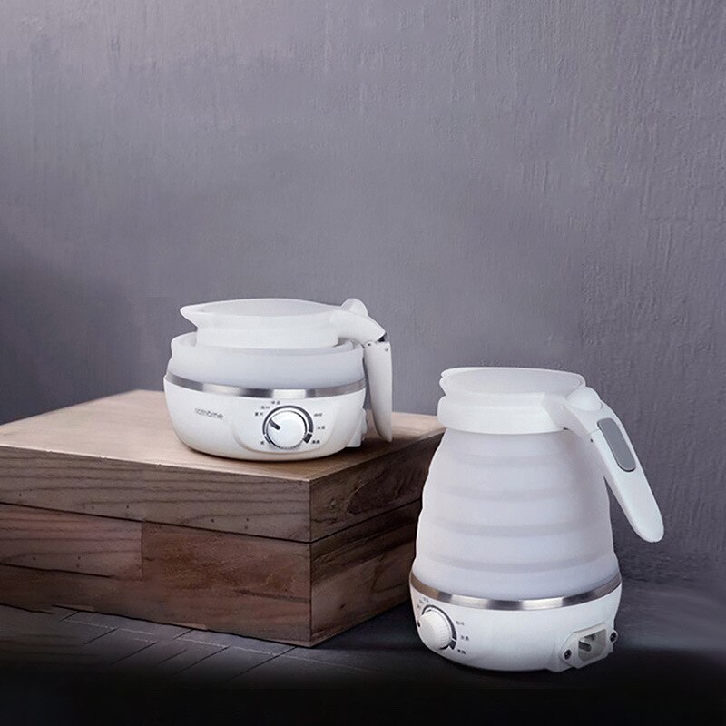 Upgraded Nathome Foldable Electric Kettle 110V/220V 0.6L Mini Travel Electric Kettle Water Boiler