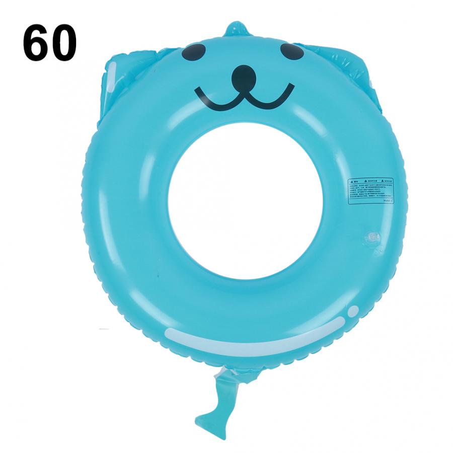 Kid Swimming Ring 60/70cm Inflatable Swimming Ring Summer Children Animal Shape Swim Ring Inflatable Pool Float Circle: Blue 60cm