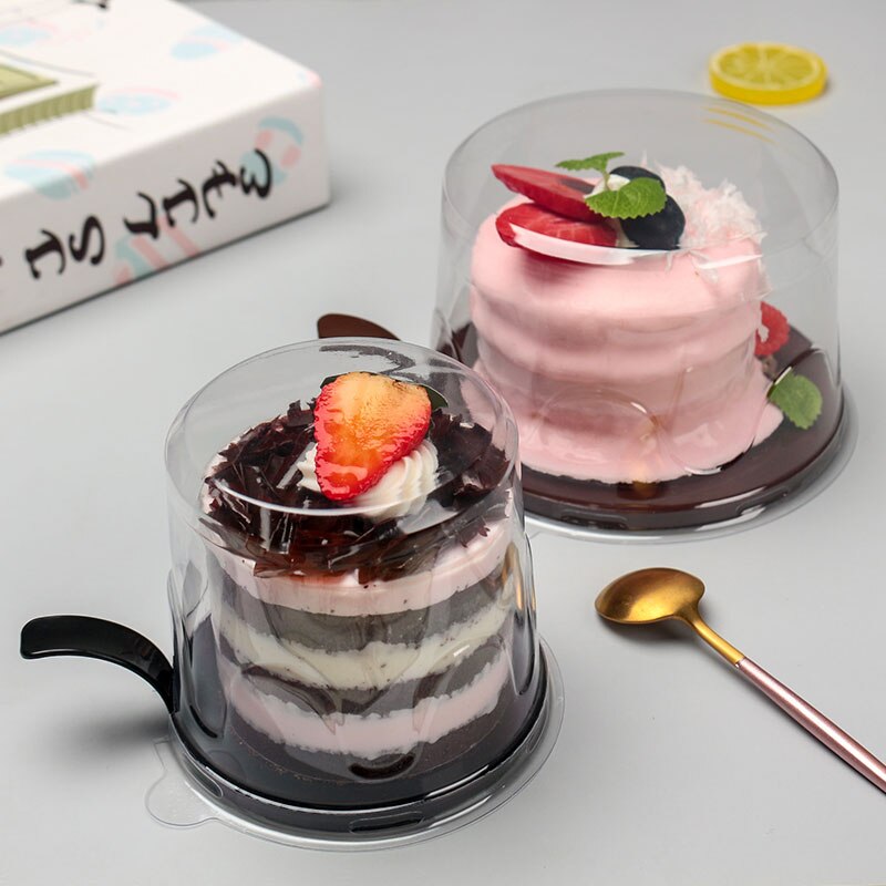 50PCS/Lot Round Cake Cardboards Durable Plastic Square Bakeware Baking Mousse Trays Golden Black Cake Bottom Brackets