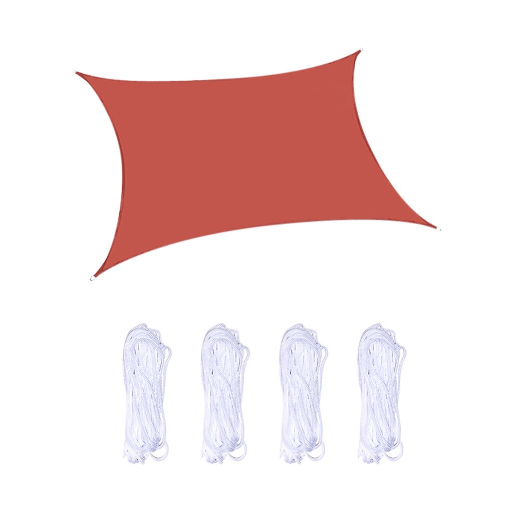 Garden Sun Shelter Waterproof Sunshade Protection Outdoor Canopy Patio Pool Shade Sail Awning Camping Shade Cloth Large #T1G: Red S