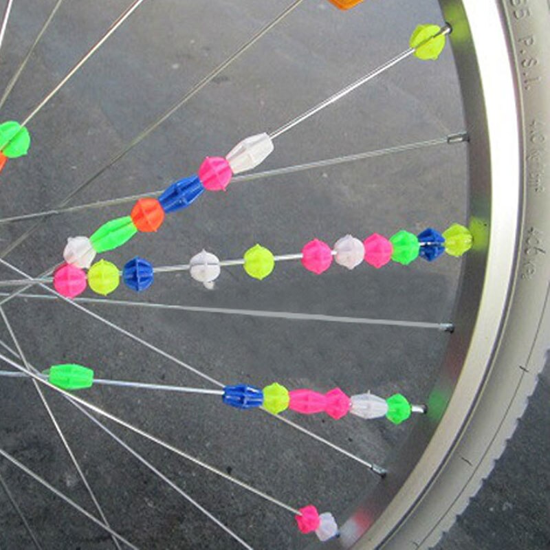 36X decorazioni per biciclette in plastica colorata per bici da bicicletta