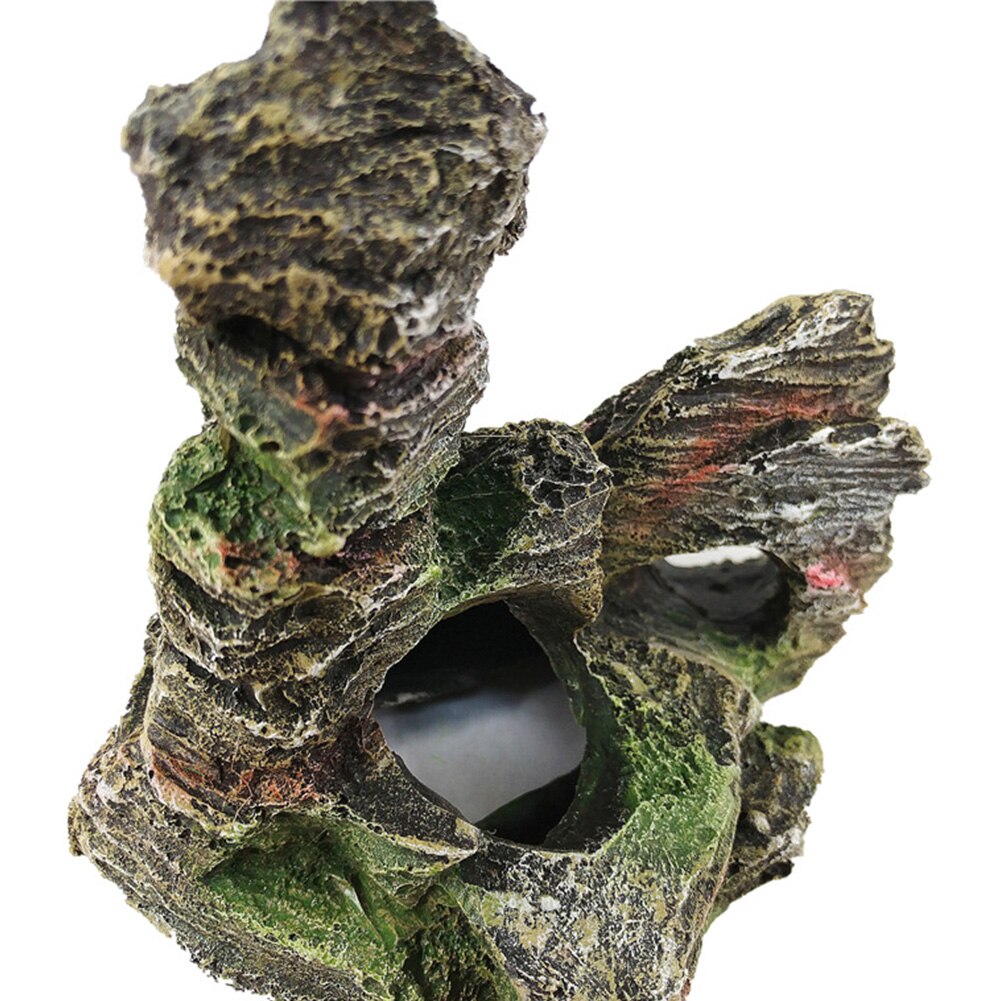 Fish Tank Artificial Rock Cave Playing Resin Stone Simulation Aquarium Mountain Rockery View Decorative Ornament Tree Bridge