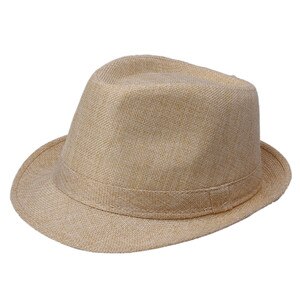Unisex Cuban Style Fedora Trilby Hat Gangster Panama Short Brim Cap Sunhat: khaki