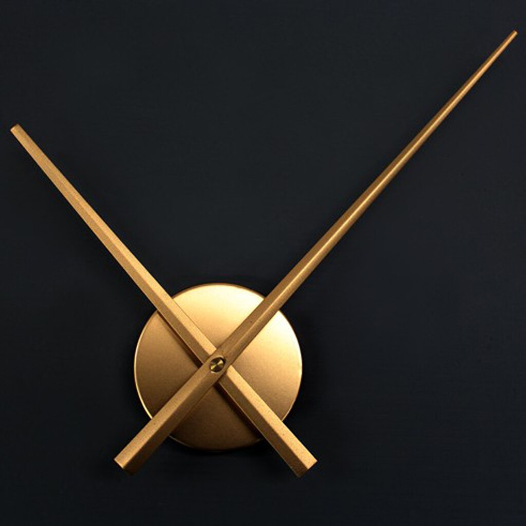Modern 3D Clock Hands Movement Time for Art Wall Clock House DIY Room Home Decor Battery Operated Big Needles Analogue: Golden