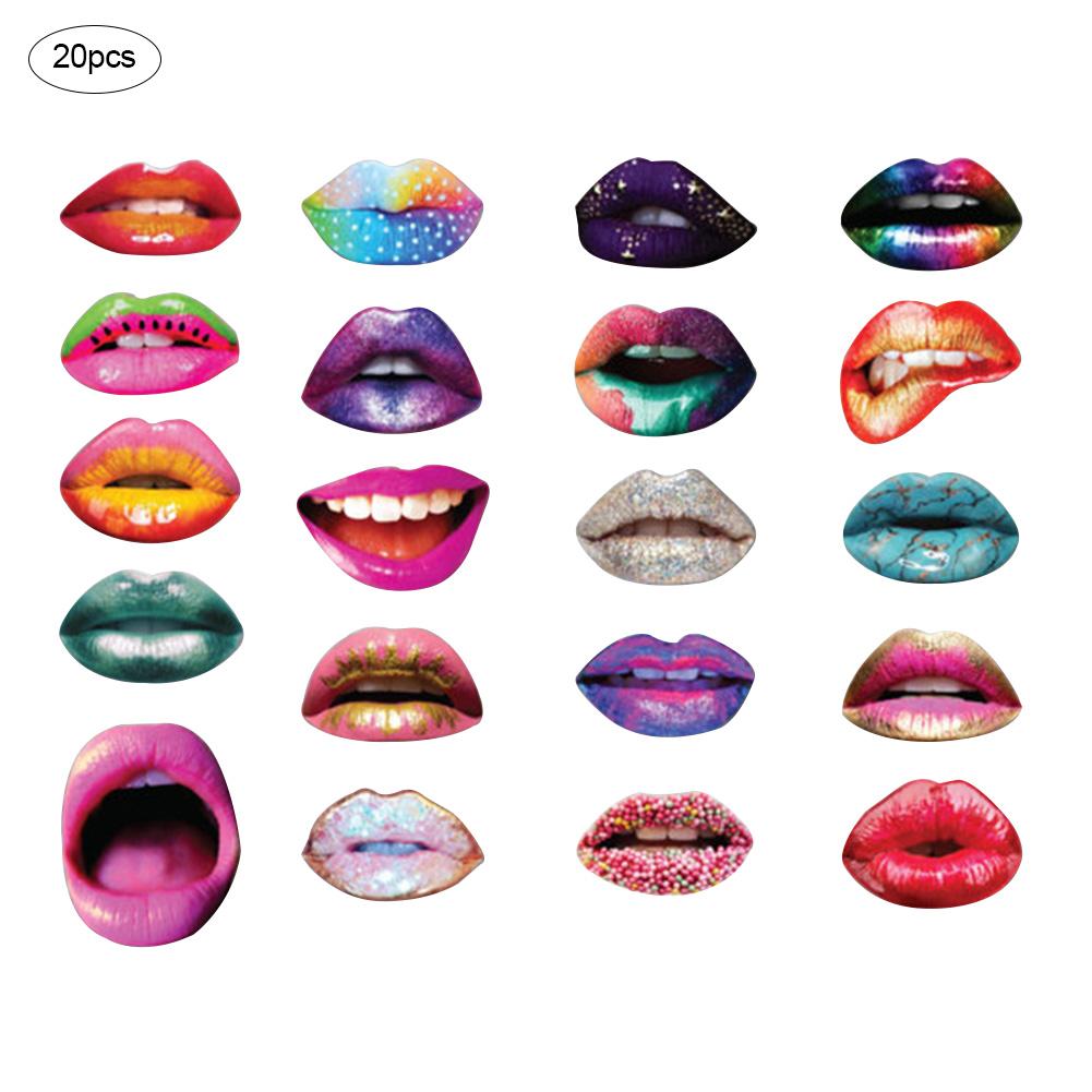 20pcs/set DIY Photo Booth for Wedding Birthday Party Decoration Adult Funny Lip Mouth DIY Photo Booth Props with Wooden Stick: A