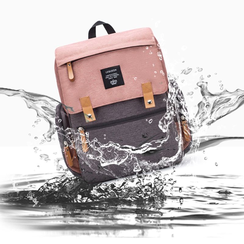 Multifunctional Baby Diaper Mummy Backpack Large Capacity USB Port Nappy Bag