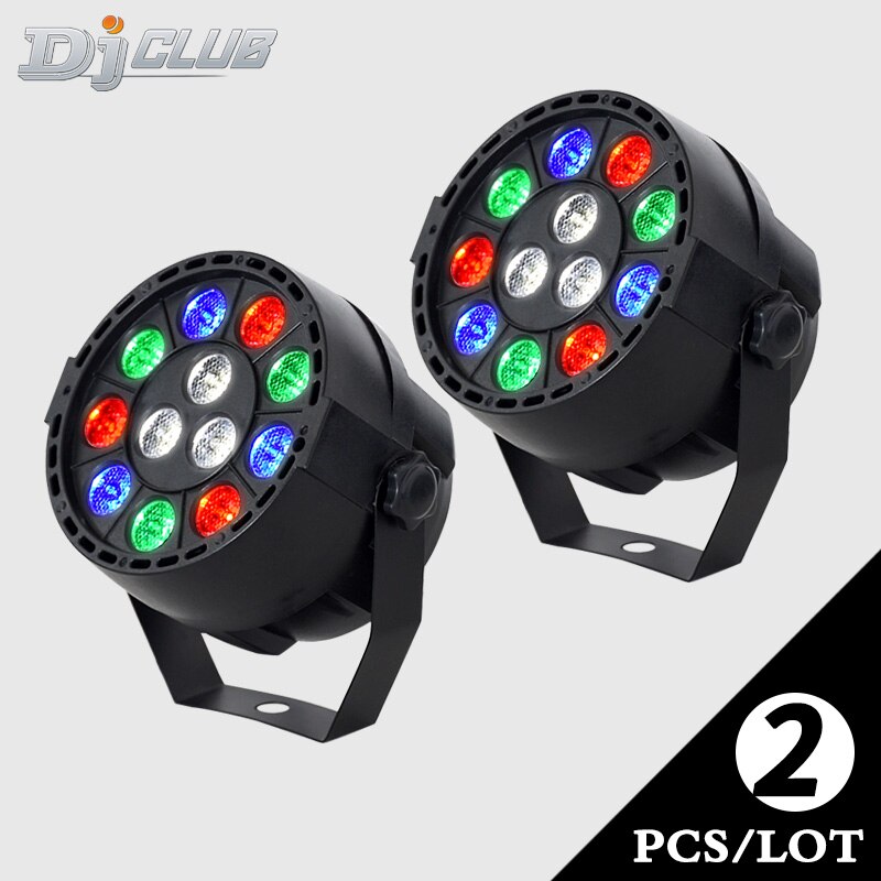 Dj Verlichting Mini Led Flat Par Met 3 Kleuren Disco Rgbw Lier Wassen Komen Op Voice Control Voor Home Party licht: 2pcs Lot / Other