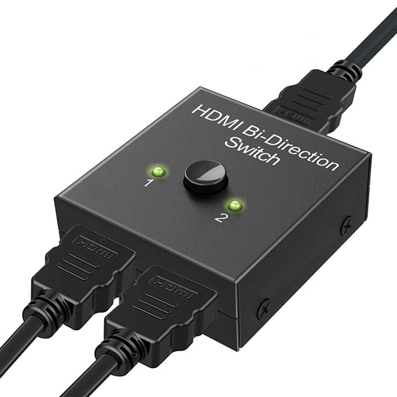 Hdmi Splitter, Hdmi Switch Bidirectionele 2 Input Naar 1 Uitgang Of 1 In 2 Out, 1080P Pthrough Hdmi Switcher
