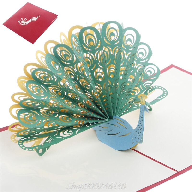 25 Styles 3D Pop UP Greeting Card Cat Box Animal Christmas Thanksgiving Birthday Handmade Jy16 20: 22