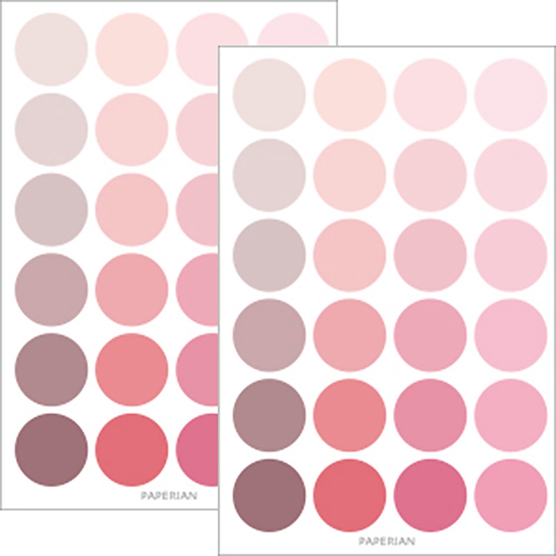 76Pcs Leuke Effen Kleur Stickers Kawaii Dot Papier Sticker Voor Kids Diy Scrapbooking Albums Briefpapier Stickers Levert