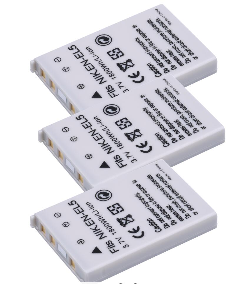 EN-EL5 Batterie + CHARGEUR pour Nikon 3700 4200 5200 5900 7900 P5000 P3 P4 S10 P90: 3 battery