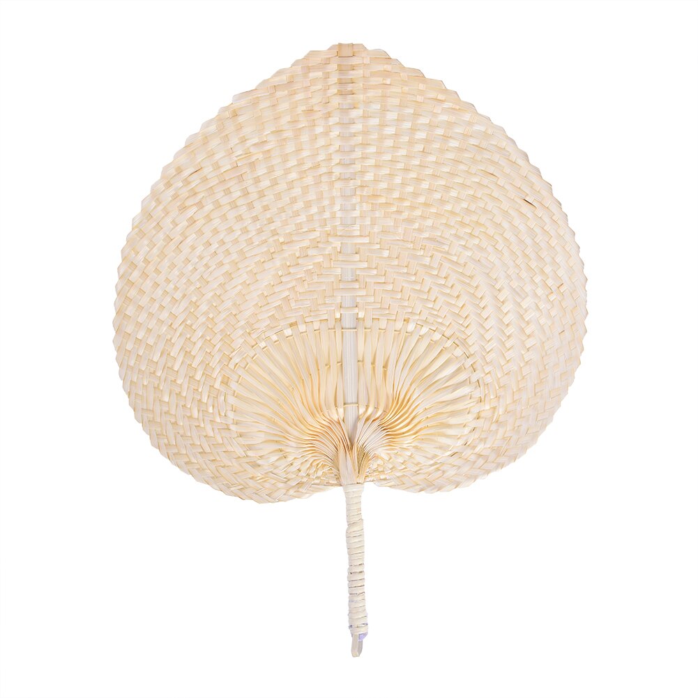 Muggenmelk Hand Fans Pure Handgemaakte Diy Hart Vormige Bamboe Geweven Fan Zomer Cooling Fan Chinese Stijl Hand Ventilator