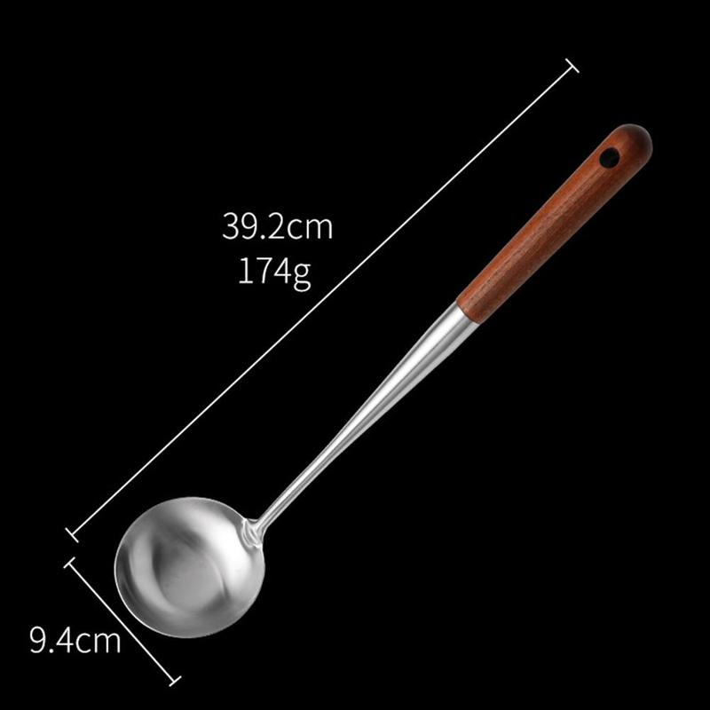 Kitchen Wok Spatula and Ladle Tool Set 17 Inches Spatula Spatula Steel Tools Kitchen Bar For Wok Stainless Wok L8C3