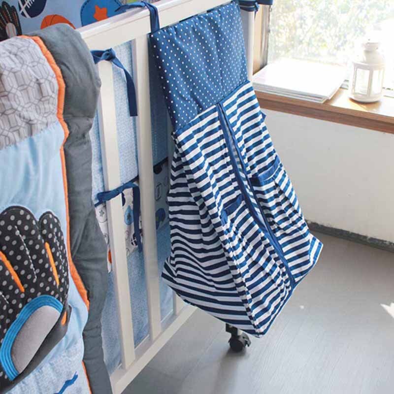 Organizador portátil para cuna de bebé, bolsa colgante para cama, bolsa de pañales bordada para recién nacidos, juego de cama para bebé, bolso para pañales infantiles, Organizador