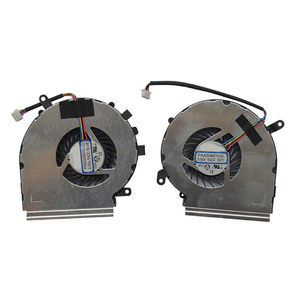 CPU cooling GPU Fan For MSI GE62VR GL72VR PE62VR PE72VR GL62M GE72 4 wire: A pair of fans
