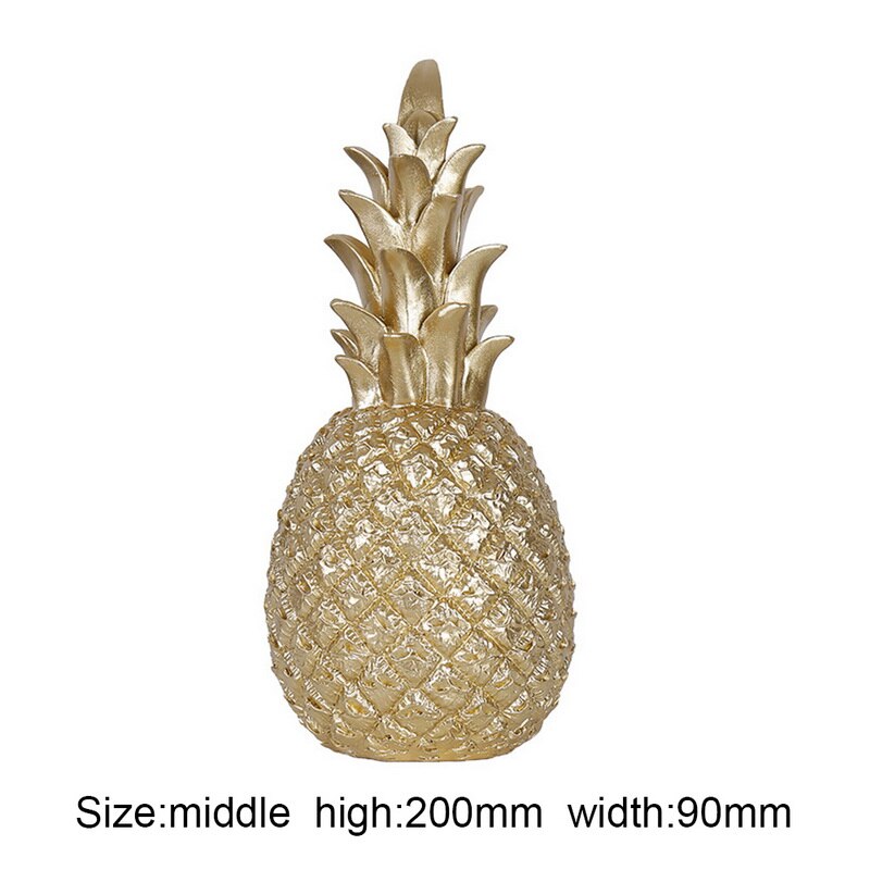 Moderne nordisk moderne hjem dekor gyldne ananas ornamenter vin skap vindu skrivebord rekvisitter rekvisita hjem dekorasjon: D
