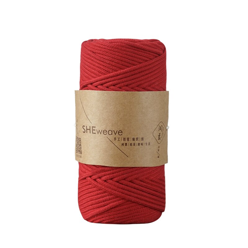 Macrame Cord 3mm x109 yd Soft Macrame Rope for macrame bag Wall Hanging Macrame Supplies Bohemia Dream Catcher DIY: Red