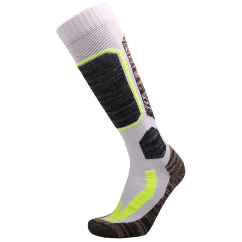 Calcetines térmicos de algodón para hombre y mujer, medias cálidas para esquí, ciclismo, snowboard y deportes al aire libre, Invierno: Blanco / M (EU 35-39)