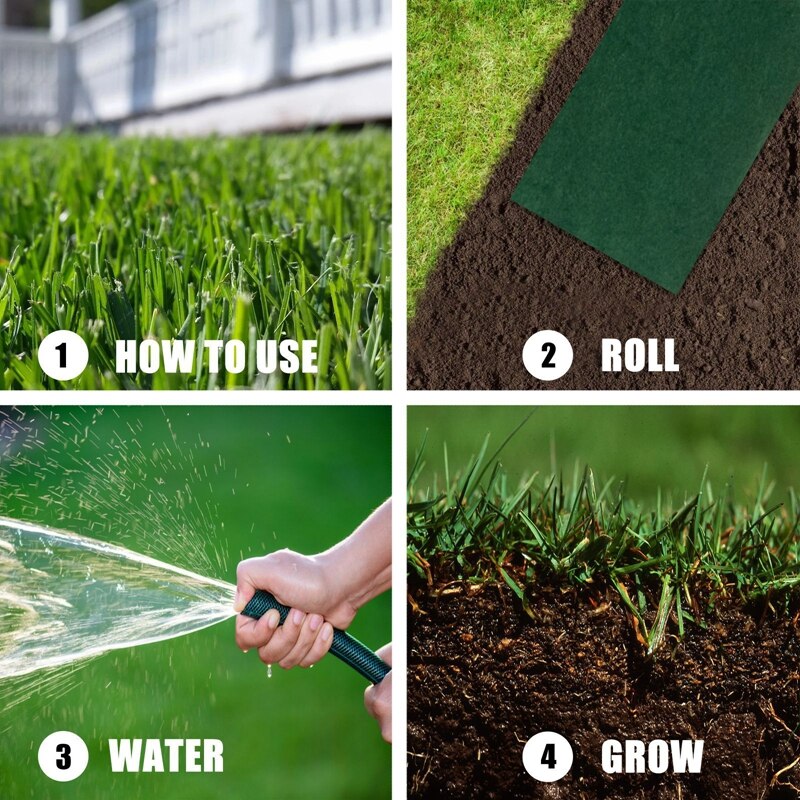 Biodegradable Grass Seed Mat NonWoven Artifical Grass Mat Ecological