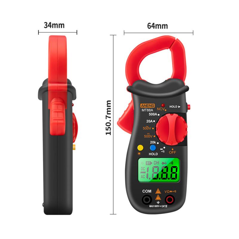 MT88A Digital Clamp Meter High Precision Multimeter DC/AC Voltage / Current Tester Frequency Capacitance NCV Resistance Buzzer