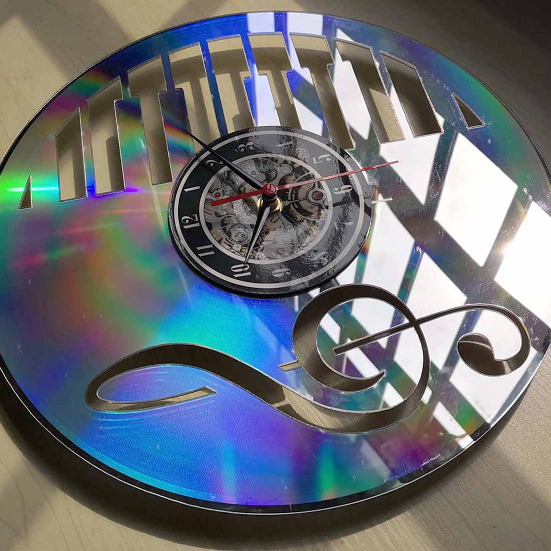 Instrumentos musicales LD Reloj de pared para hombres mujeres cumpleaños aniversario habitación hogar Oficina Decoración