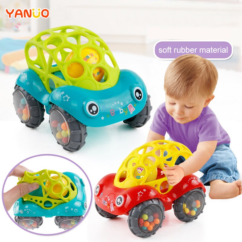 Rammelaar en Roll Auto, diverse Kleuren O Bal Spelen Speelgoed Kids Game Peuter Baby educatief speelgoed voor kinderen Rammelaars 0-2 jaar
