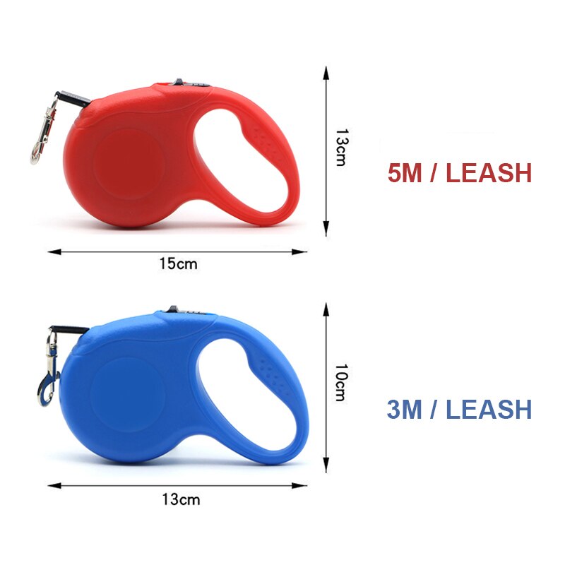3M/5M Retractable Dog Leash Durable Automatic Flexible Dog Cat Nylon Traction Rope Lead Extending Pet Walking Leash Pet Supplies
