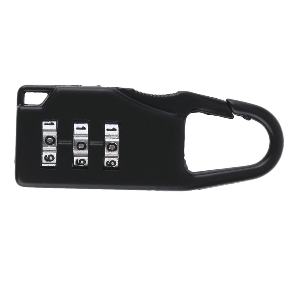 1 pc Security 3 Combination Travel zinc alloy Suitcase Luggage Bag Jewelry Boxes Tool Chests Code Lock Zipper Padlock