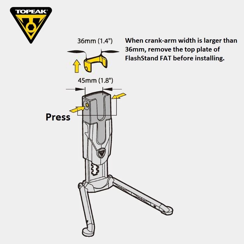 TOPEAK TW007 FlashStand FAT Bicycle Kickstand Crank Stay Bracket Stand Holder 26&#39;&#39; Bike Parking Rack Adjustable Portable Stent