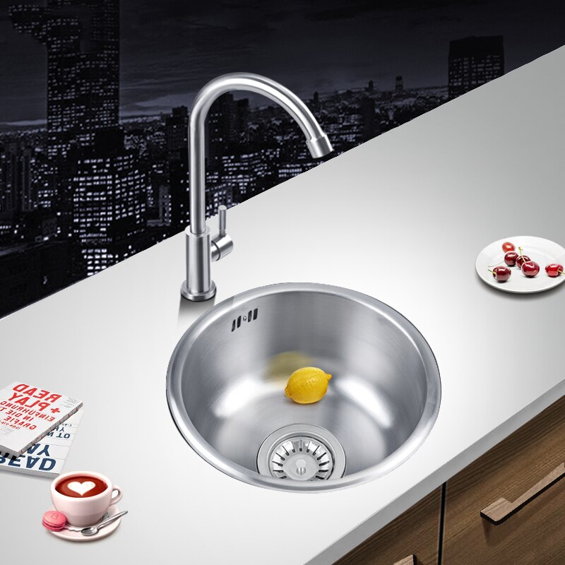 304 Rvs Spoelbak Spoelbak Aanrecht Wastafel Wastafel Met Afvoer Set Home Improvement Cocina Hwc