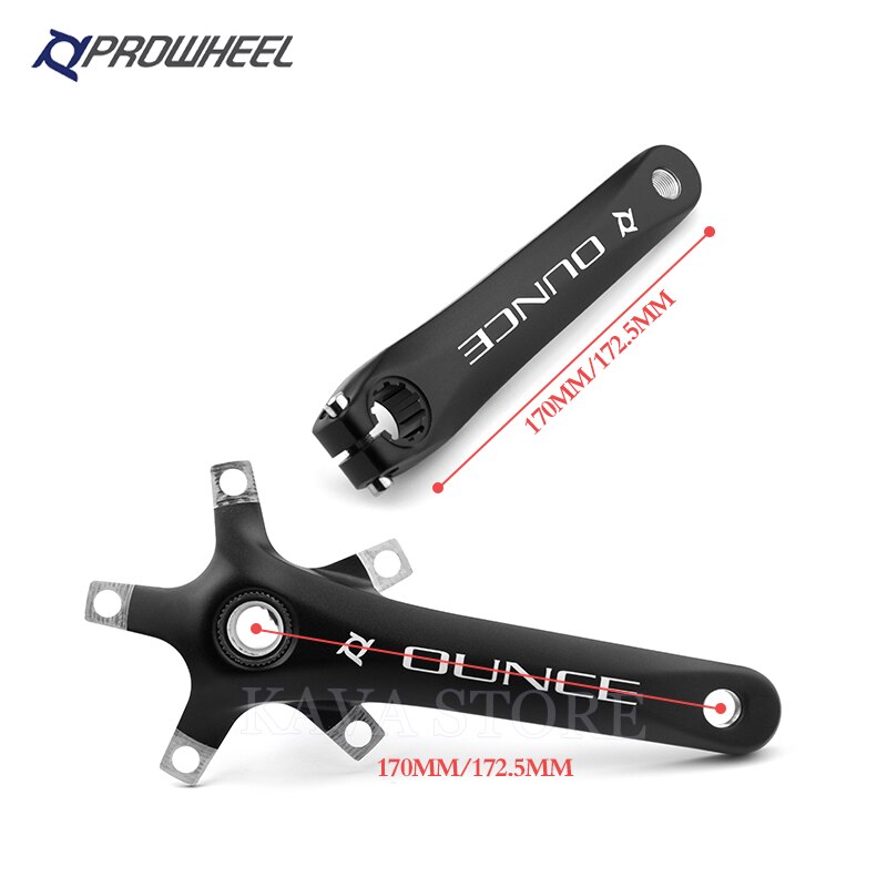 PROWHEEL ROAD Bike Crank 170 172.5mm 110/130BCD Crankset with BB Bottom Bracket Foldable Bicycle Cranks Aluminum Alloy