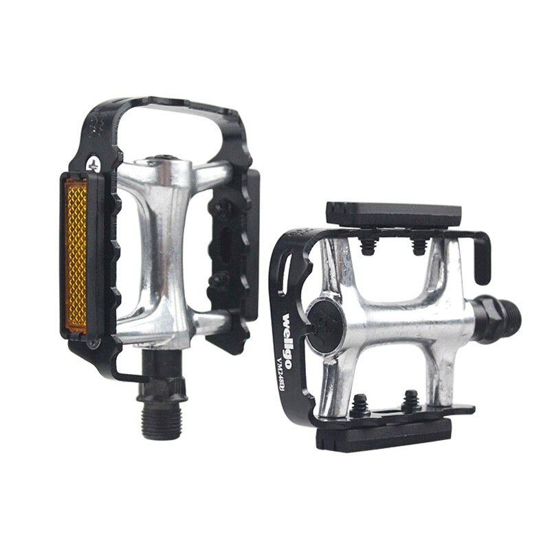 Wellgo M248 Ultralight Lager Pedalen Racefiets Pedaal Mtb Accessoires Aluminium Zwart Zilver Berg Fietsonderdelen