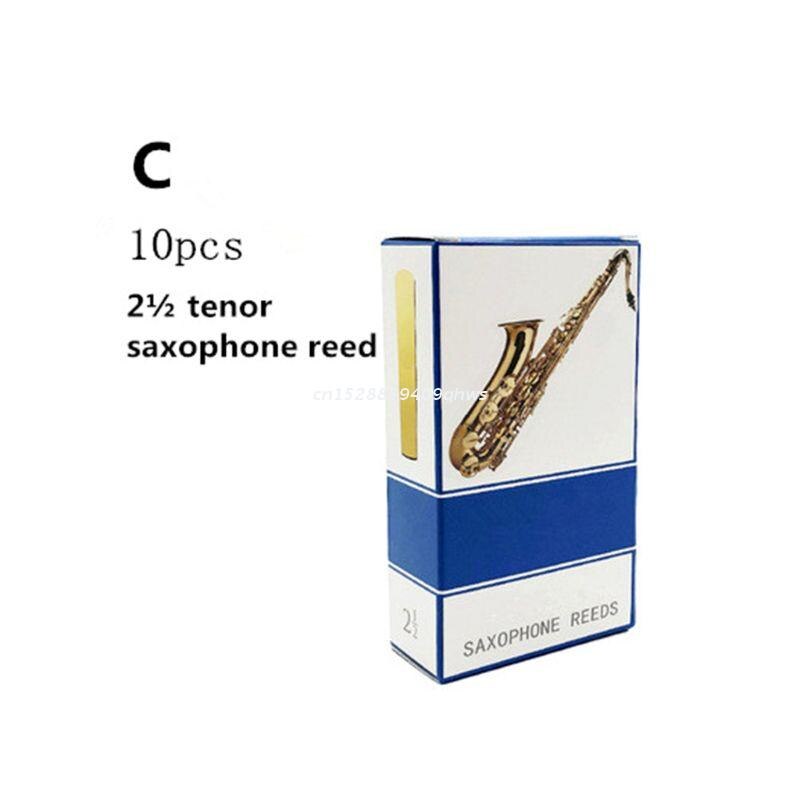 Lengüetas para saxofón Alto/Soprano/Tenor, juego de 10 unids/set, 2,5 Bb, clarinete, caña,