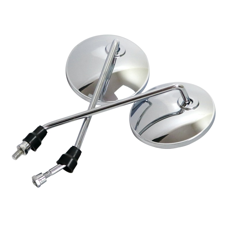 MoFlyeer miroir de vue arrière argent de moto, rétroviseurs de vue arrière de vélo électrique, miroir latéral de cyclomoteur 8mm rond