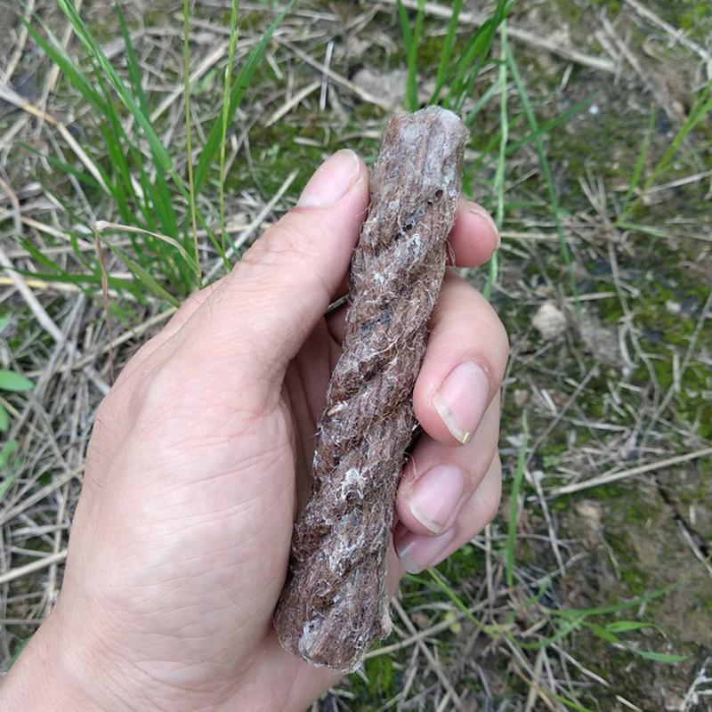 5 Stück Zunder Seil Überleben Feuer Starter wasserdichtes Wachs seil zum Wandern