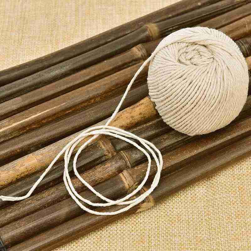 Household Cotton Zongzi Thread Cooking Tools Butcher's Cotton Twine Meat Prep Trussing Turkey Barbecue Strings 70 Mete Wrapped
