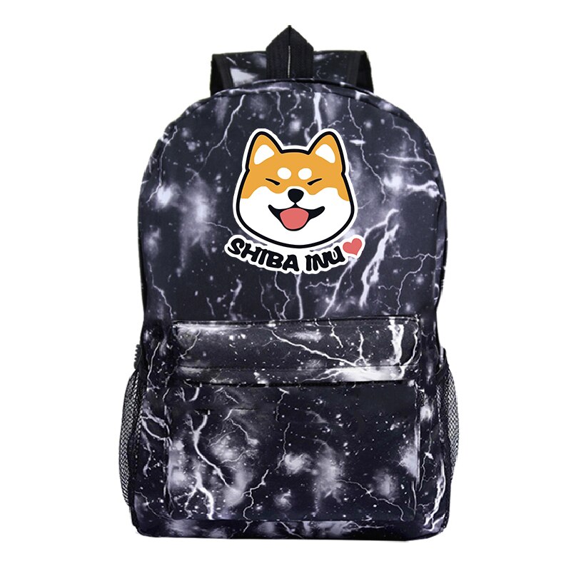 Mochila divertida de Shiba Inu para hombre y mujer, morral escolar con bonito para estudiantes, mochila para portátil de viaje: 12