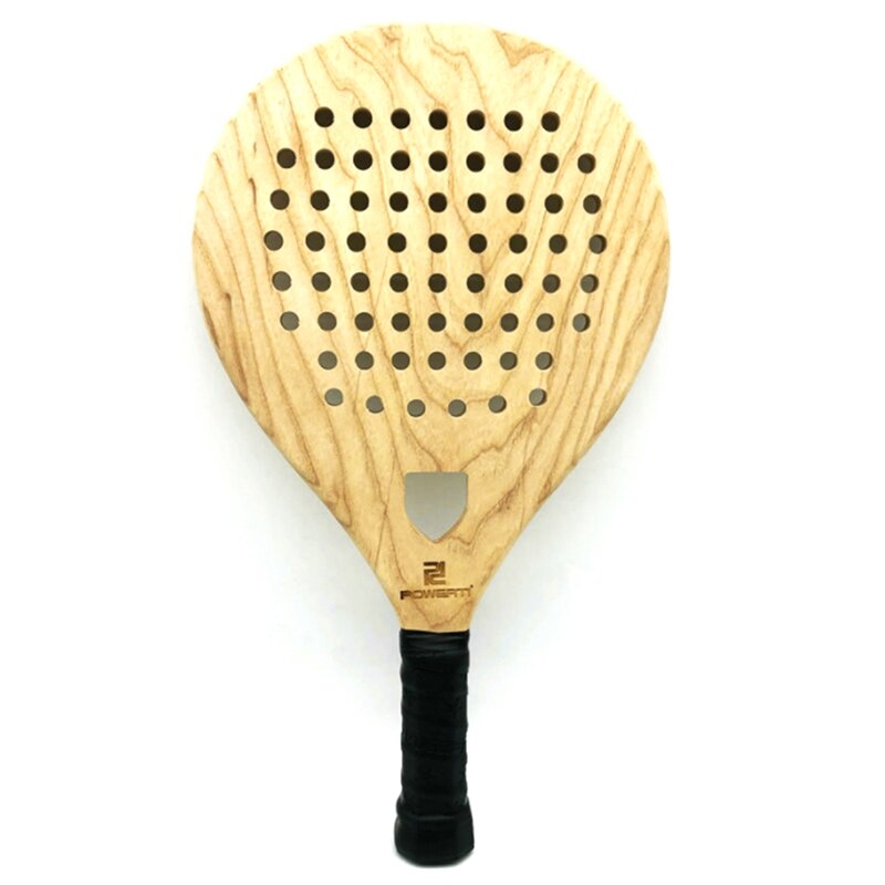 TopPOWERTI Wooden Paddle Racket Beach Tennis Racket Tennis Racquets For Men Women Outdoor Fun Training Accessories: Default Title