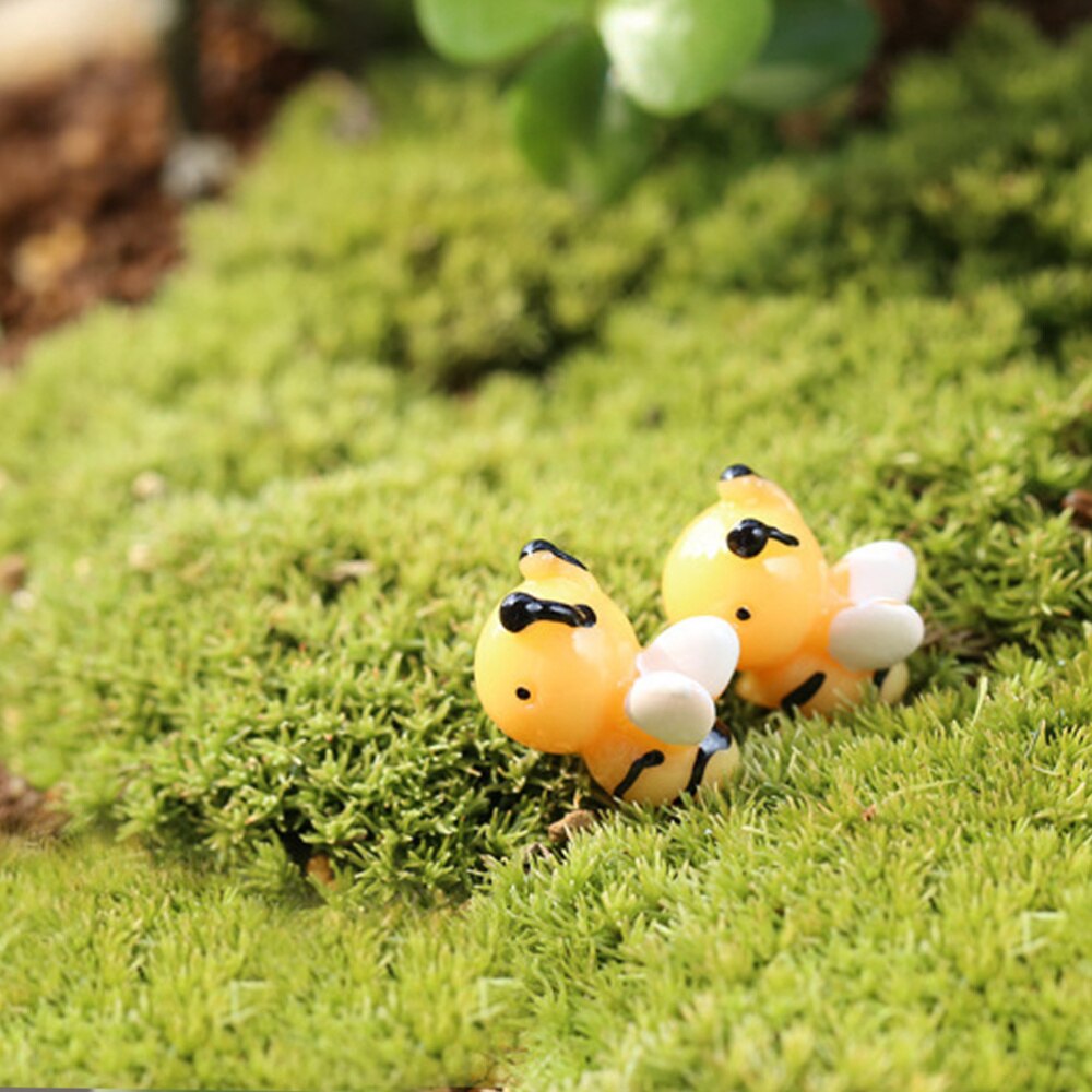 20Pcs Mini Miniature Decoration Outdoor Garden Indoor Resin Bee Mini Bee
