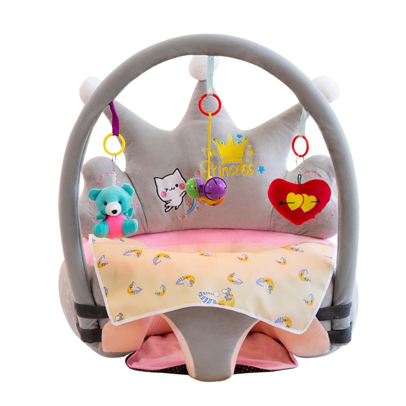 Wasbaar Pasgeboren Sofa Ondersteuning Cover Infant Peuters Leren Sit Stoel Case Baby Sofa Ondersteuning Stoelhoezen: GRAY
