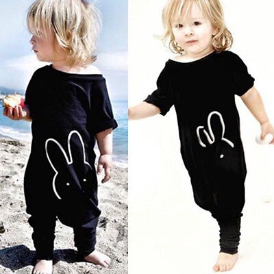 Summer Newborn Kids Baby Boy Girl Cotton Rabbit Romper Jumpsuit