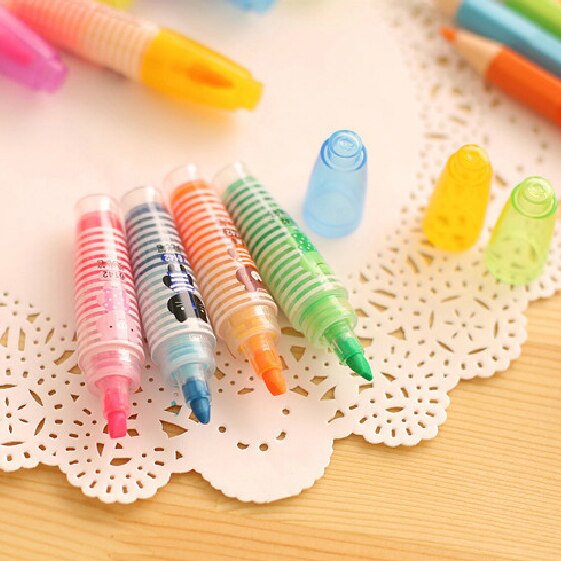 Juego de bolígrafos de Gel de colores para estudiantes y niños, rotuladores Kawaii de colores, útiles escolares, bonitos, suministros de oficina, , 6 unids/set por Set