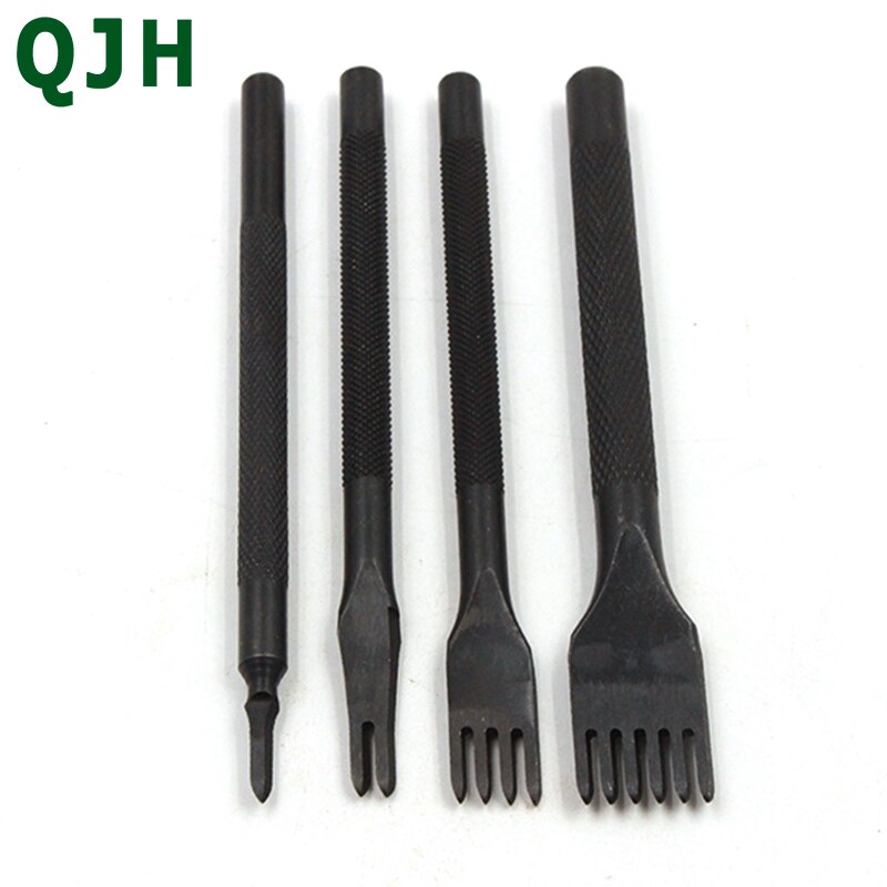 3mm Stainless Steel Flat Chisel Leather Craft Tools Hole Punch Kit DIY Tool 1 Prong/2 Prong/4 Prong/6 Prong Punching stitch fork