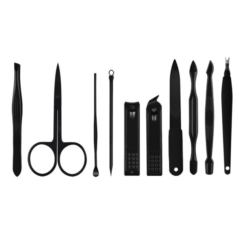 15 In 1 Manicure Set Nails Clipper Scissors Tweezer Manicure Sets Nail Care Nipper Ear Pick Kit With Case Nail Art Tool Kit