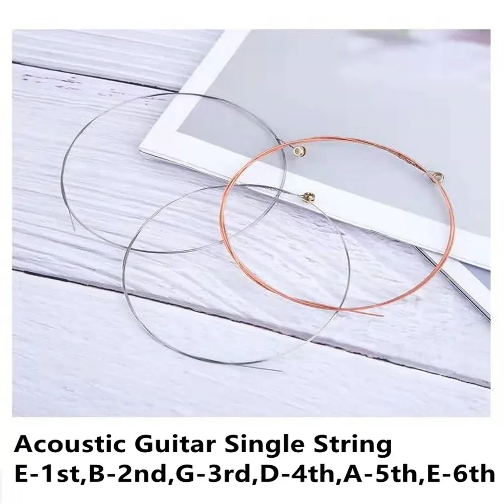 1 Uds. Para cuerda de guitarra E-1st/B-2nd/G-3rd/D-4th/A-5th/E-6th. Reemplazo de tono excepcional, tono de longevidad, núcleo de acero de